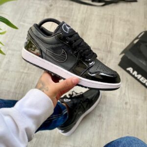 Jordan Retro 1 Charol  Concord Baja Mujer y Hombre